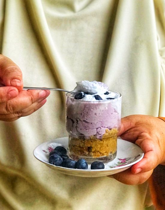 Manisan Popular – Kek Keju Blueberry  (Chilled Bluberry Chesse Cake)